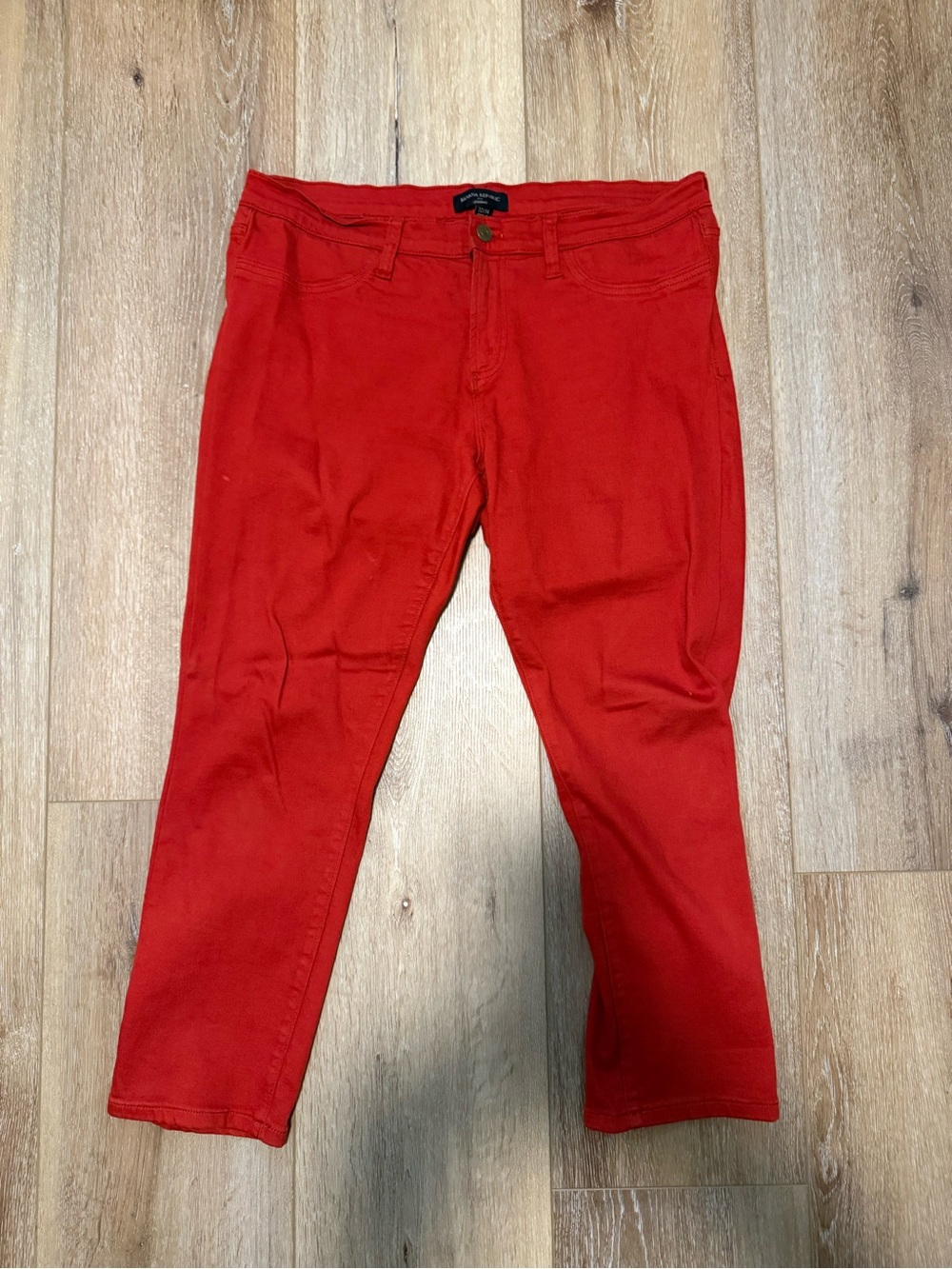 Banana republic burnt orange, legging jeans